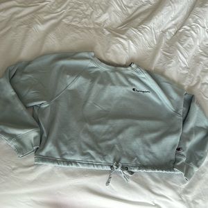 Champion light blue crop sweatshirt